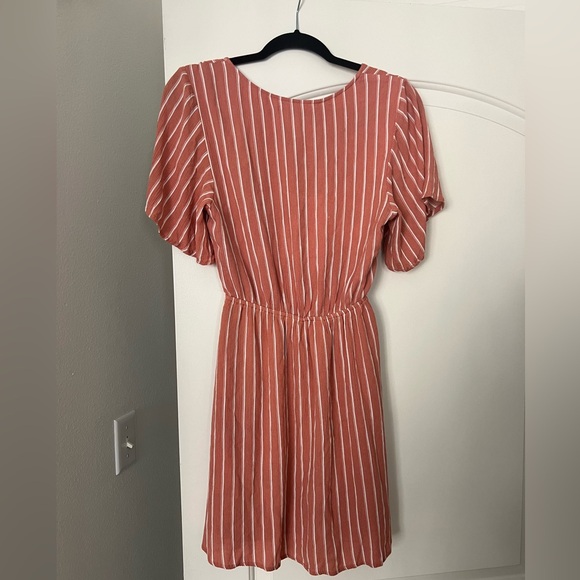 Abercrombie & Fitch button front tie dress size L Tall - Picture 3 of 6